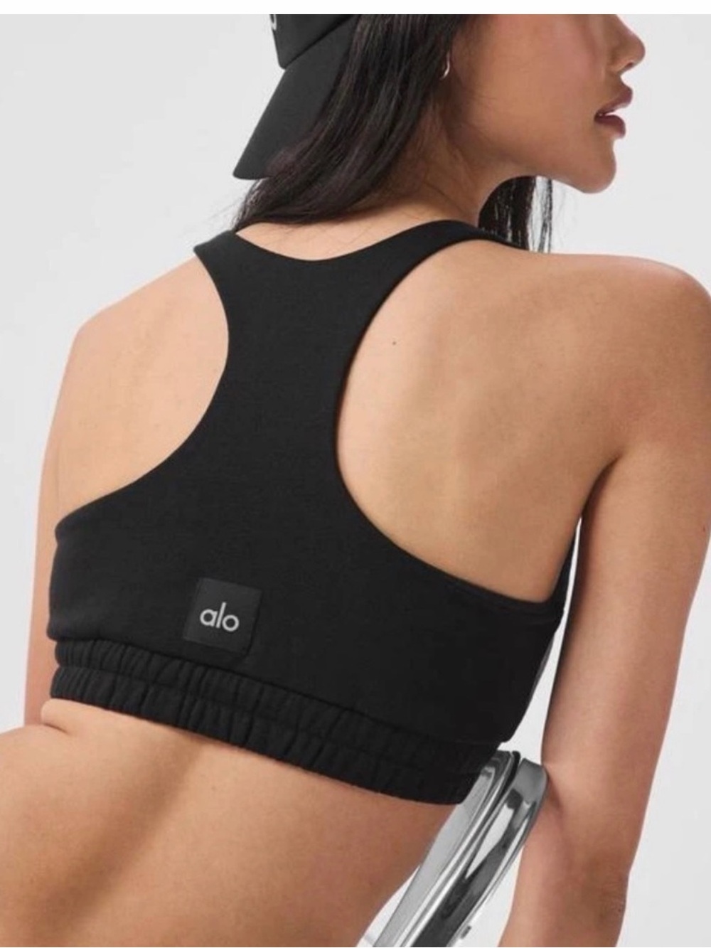 ALO Yoga Black Sports Bra with Racerback